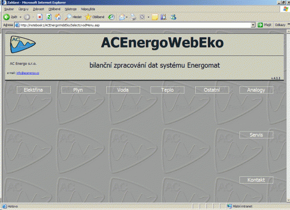 WebEko (ekonomické bilanční zpracování dat z energetického systému)