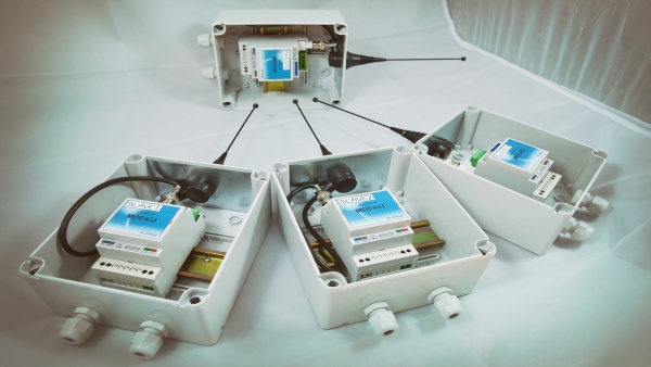 Bezdrátový přenos signálů 4..20mA ze tří míst na místo 4.